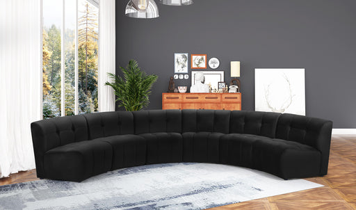 Limitless Black Velvet 6pc. Modular Sectional - Furniture Stars (Chicago, IL)