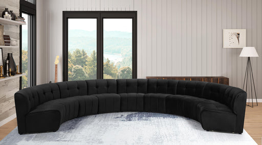 Limitless Black Velvet 9pc. Modular Sectional - Furniture Stars (Chicago, IL)