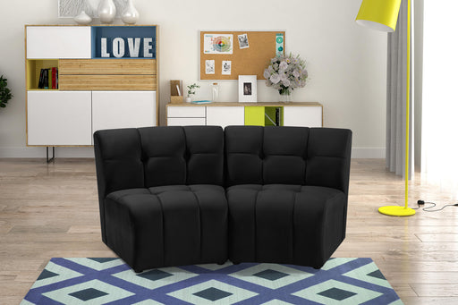 Limitless Black Velvet 2pc. Modular Sectional - Furniture Stars (Chicago, IL)