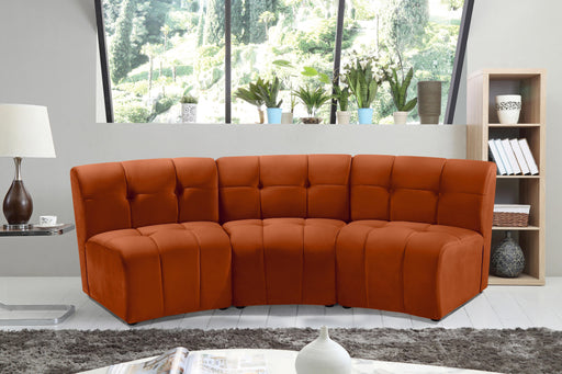 Limitless Cognac Velvet 3pc. Modular Sectional - Furniture Stars (Chicago, IL)