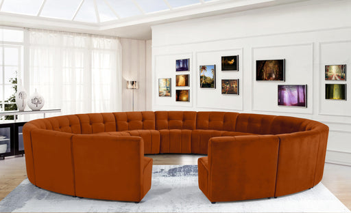 Limitless Cognac Velvet 15pc. Modular Sectional - Furniture Stars (Chicago, IL)