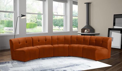 Limitless Cognac Velvet 5pc. Modular Sectional - Furniture Stars (Chicago, IL)