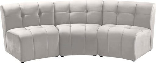 Limitless Cream Velvet 3pc. Modular Sectional - Furniture Stars (Chicago, IL)
