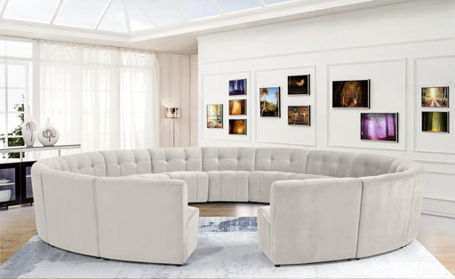 Limitless Cream Velvet 15pc. Modular Sectional - Furniture Stars (Chicago, IL)