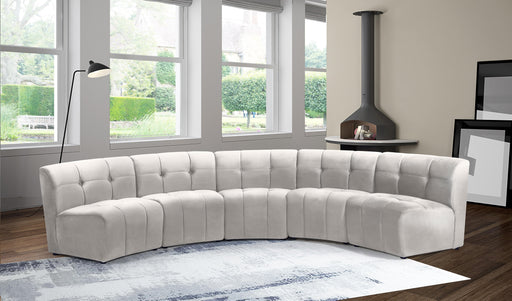 Limitless Cream Velvet 5pc. Modular Sectional - Furniture Stars (Chicago, IL)