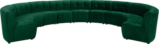 Limitless Green Velvet 11pc. Modular Sectional - Furniture Stars (Chicago, IL)