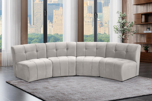 Limitless Cream Velvet 4pc. Modular Sectional - Furniture Stars (Chicago, IL)