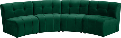 Limitless Green Velvet 4pc. Modular Sectional - Furniture Stars (Chicago, IL)