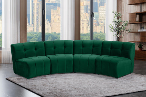 Limitless Green Velvet 4pc. Modular Sectional - Furniture Stars (Chicago, IL)