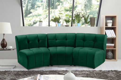 Limitless Green Velvet 3pc. Modular Sectional - Furniture Stars (Chicago, IL)