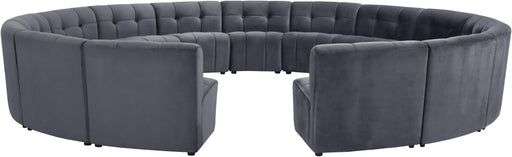 Limitless Grey Velvet 15pc. Modular Sectional - Furniture Stars (Chicago, IL)