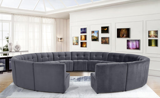 Limitless Grey Velvet 15pc. Modular Sectional - Furniture Stars (Chicago, IL)