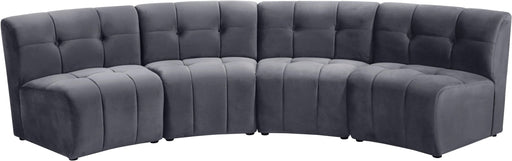 Limitless Grey Velvet 4pc. Modular Sectional - Furniture Stars (Chicago, IL)