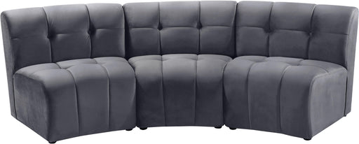 Limitless Grey Velvet 3pc. Modular Sectional - Furniture Stars (Chicago, IL)