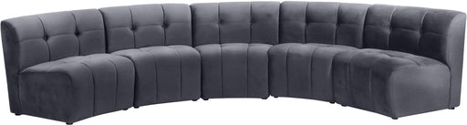 Limitless Grey Velvet 5pc. Modular Sectional - Furniture Stars (Chicago, IL)