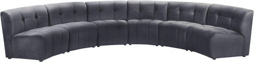 Limitless Grey Velvet 6pc. Modular Sectional - Furniture Stars (Chicago, IL)