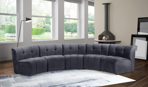 Limitless Grey Velvet 5pc. Modular Sectional - Furniture Stars (Chicago, IL)