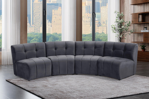 Limitless Grey Velvet 4pc. Modular Sectional - Furniture Stars (Chicago, IL)