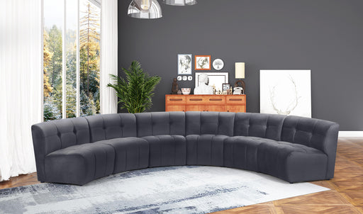 Limitless Grey Velvet 6pc. Modular Sectional - Furniture Stars (Chicago, IL)