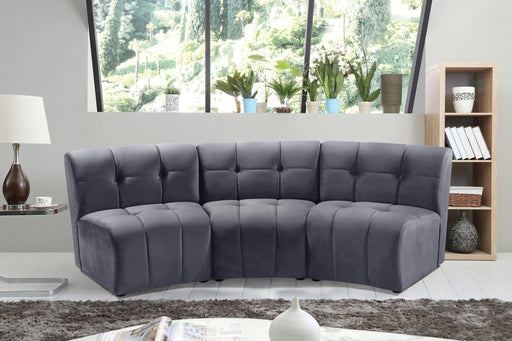 Limitless Grey Velvet 3pc. Modular Sectional - Furniture Stars (Chicago, IL)