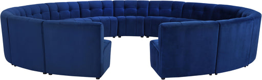 Limitless Navy Velvet 15pc. Modular Sectional - Furniture Stars (Chicago, IL)