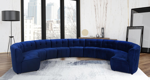 Limitless Navy Velvet 11pc. Modular Sectional - Furniture Stars (Chicago, IL)