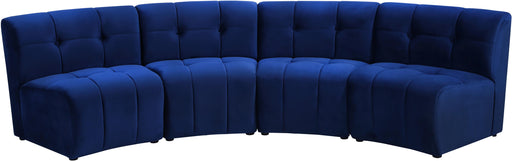 Limitless Navy Velvet 4pc. Modular Sectional - Furniture Stars (Chicago, IL)