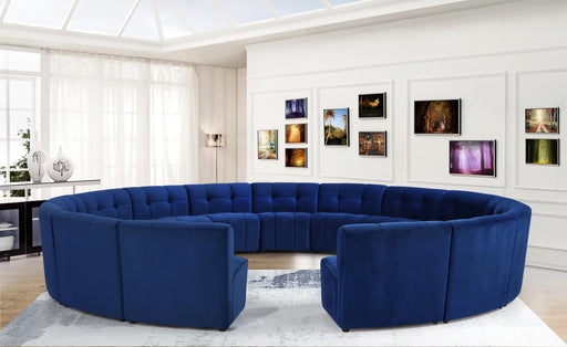 Limitless Navy Velvet 15pc. Modular Sectional - Furniture Stars (Chicago, IL)