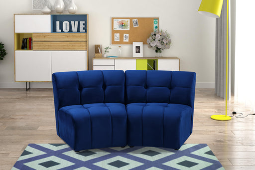 Limitless Navy Velvet 2pc. Modular Sectional - Furniture Stars (Chicago, IL)