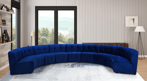 Limitless Navy Velvet 9pc. Modular Sectional - Furniture Stars (Chicago, IL)