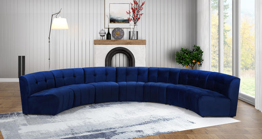 Limitless Navy Velvet 7pc. Modular Sectional - Furniture Stars (Chicago, IL)