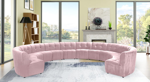 Limitless Pink Velvet 12pc. Modular Sectional - Furniture Stars (Chicago, IL)