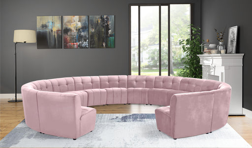 Limitless Pink Velvet 14pc. Modular Sectional - Furniture Stars (Chicago, IL)