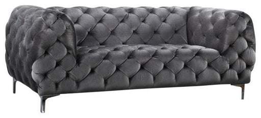 Mercer Grey Velvet Loveseat - Furniture Stars (Chicago, IL)
