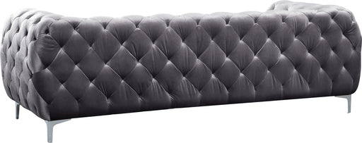 Mercer Grey Velvet Sofa - Furniture Stars (Chicago, IL)