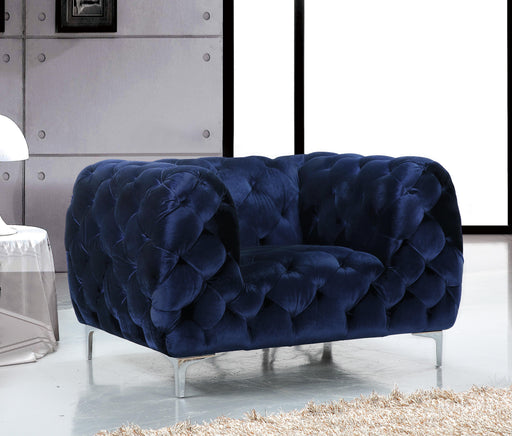 Mercer Navy Velvet Chair - Furniture Stars (Chicago, IL)