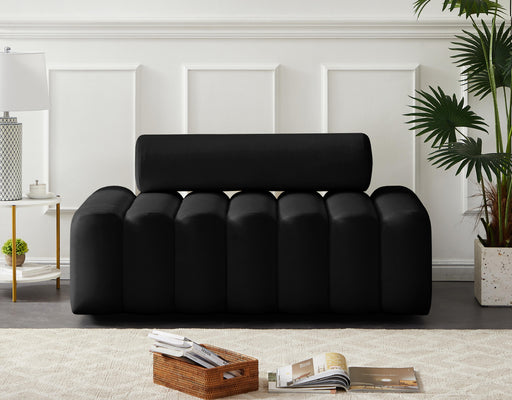 Melody Black Velvet Loveseat - Furniture Stars (Chicago, IL)