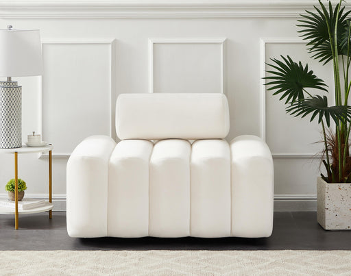 Melody Cream Velvet Chair - Furniture Stars (Chicago, IL)