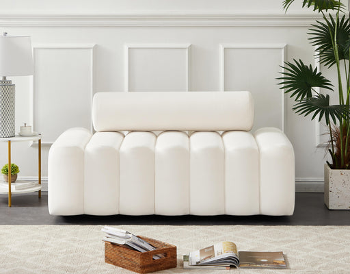Melody Cream Velvet Loveseat - Furniture Stars (Chicago, IL)
