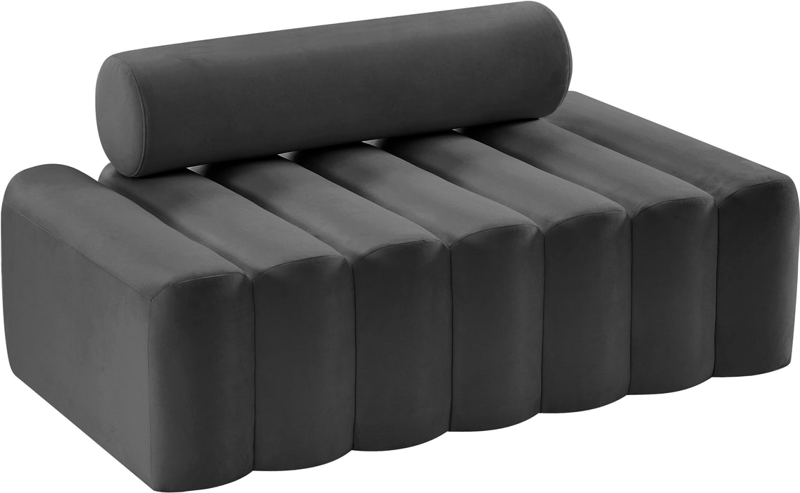 Melody Grey Velvet Loveseat - Furniture Stars (Chicago, IL)