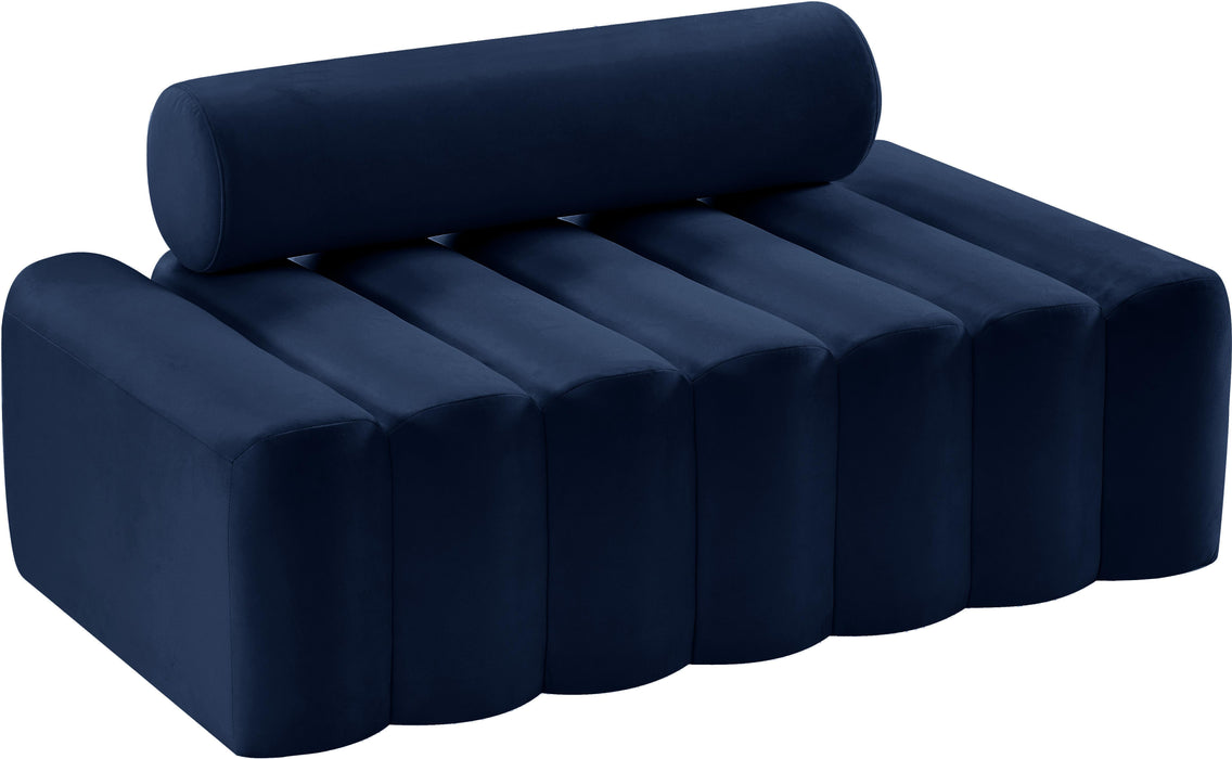 Melody Navy Velvet Loveseat - Furniture Stars (Chicago, IL)