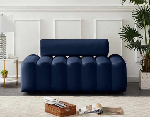 Melody Navy Velvet Loveseat - Furniture Stars (Chicago, IL)