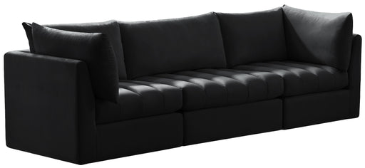 Jacob Black Velvet Modular Sofa - Furniture Stars (Chicago, IL)