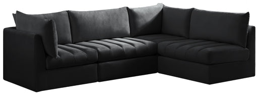 Jacob Black Velvet Modular Sectional - Furniture Stars (Chicago, IL)