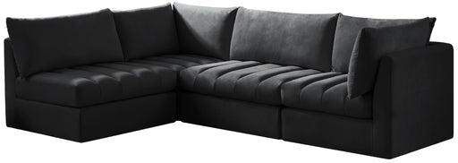 Jacob Black Velvet Modular Sectional - Furniture Stars (Chicago, IL)