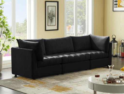 Jacob Black Velvet Modular Sofa - Furniture Stars (Chicago, IL)