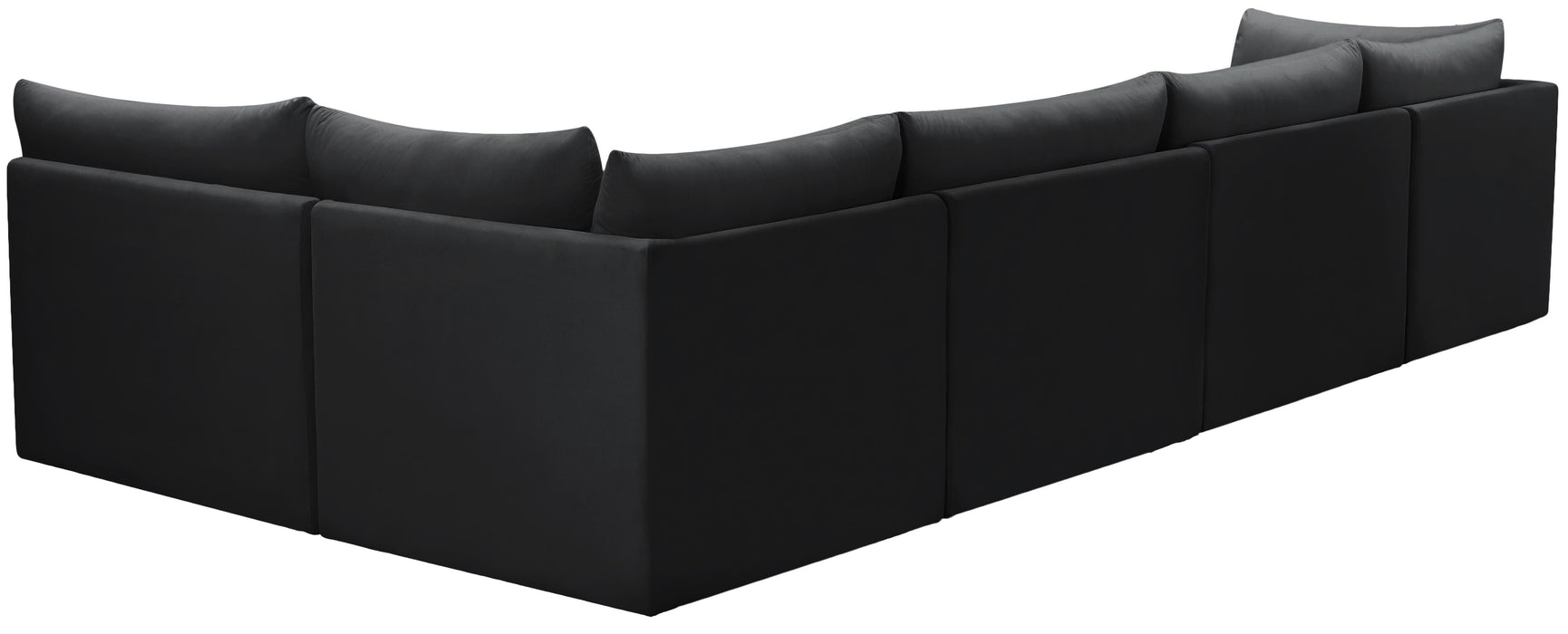 Jacob Black Velvet Modular Sectional - Furniture Stars (Chicago, IL)