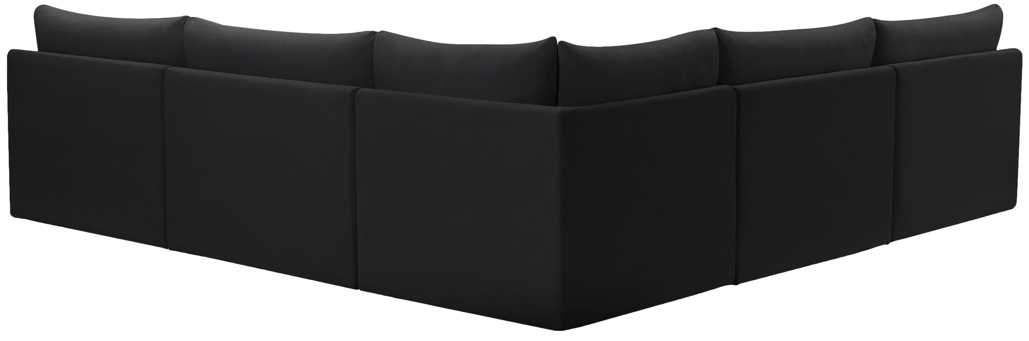 Jacob Black Velvet Modular Sectional - Furniture Stars (Chicago, IL)