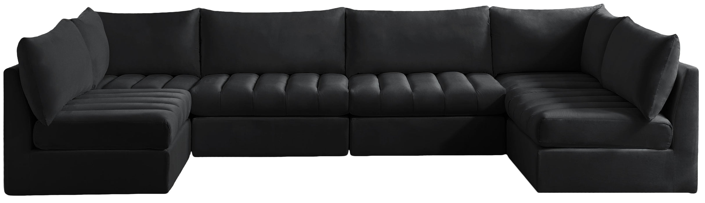 Jacob Black Velvet Modular Sectional - Furniture Stars (Chicago, IL)