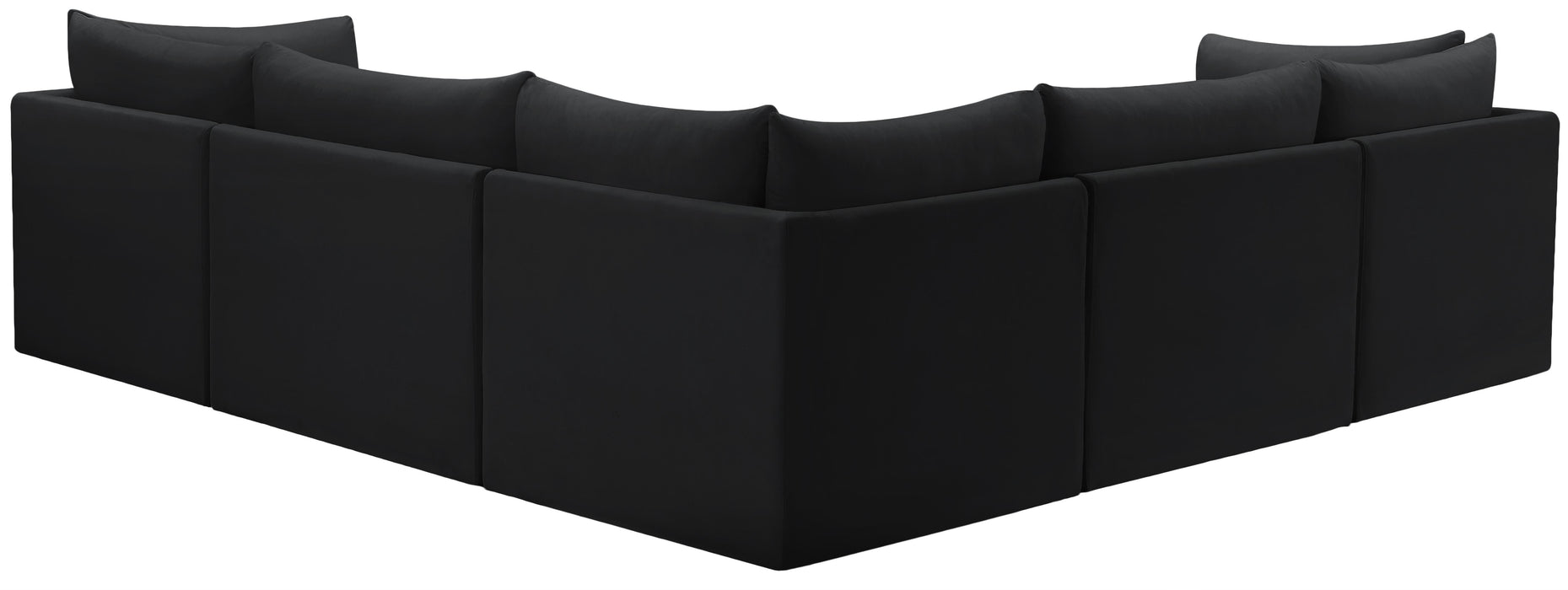 Jacob Black Velvet Modular Sectional - Furniture Stars (Chicago, IL)